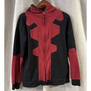 Marvel Mad Engine deadpool hoodie adult large full zip mask sweatshirt